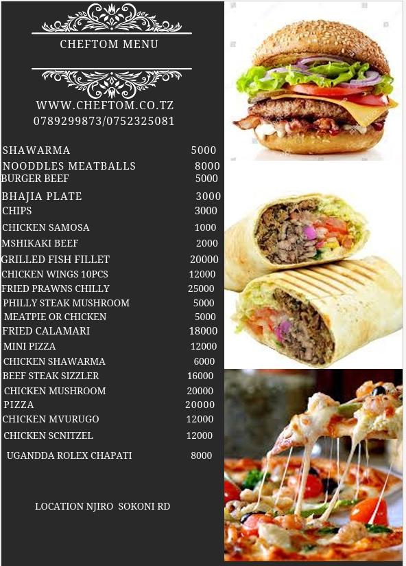menu cheftom
